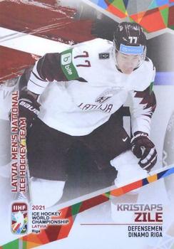 2021 BY Cards IIHF World Championship #LAT2021-10 Kristaps Zile Front