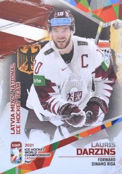 2021 BY Cards IIHF World Championship #LAT2021-13 Lauris Darzins Front