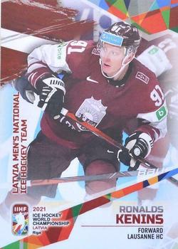 2021 BY Cards IIHF World Championship #LAT2021-25 Ronalds Kenins Front