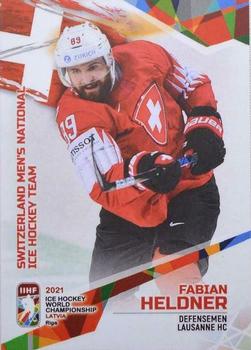 2021 BY Cards IIHF World Championship #SUI2021-12 Fabian Heldner Front