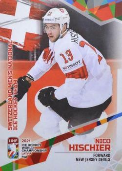 2021 BY Cards IIHF World Championship #SUI2021-16 Nico Hischier Front