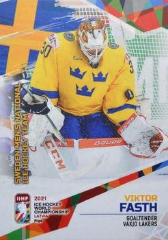 2021 BY Cards IIHF World Championship #SWE2021-01 Viktor Fasth Front