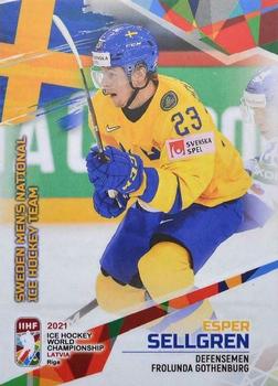2021 BY Cards IIHF World Championship #SWE2021-06 Jesper Sellgren Front