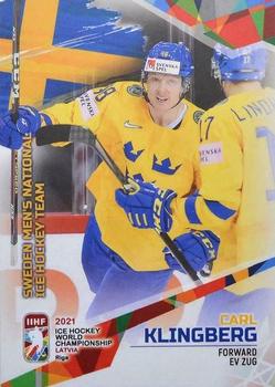 2021 BY Cards IIHF World Championship #SWE2021-21 Carl Klingberg Front
