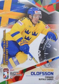 2021 BY Cards IIHF World Championship #SWE2021-24 Victor Olofsson Front