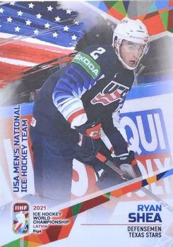 2021 BY Cards IIHF World Championship #USA2021-04 Ryan Shea Front