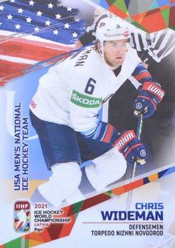2021 BY Cards IIHF World Championship #USA2021-08 Chris Wideman Front