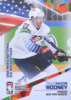 2021 BY Cards IIHF World Championship #USA2021-19 Kevin Rooney Front