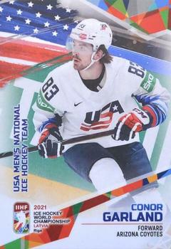 2021 BY Cards IIHF World Championship #USA2021-25 Conor Garland Front