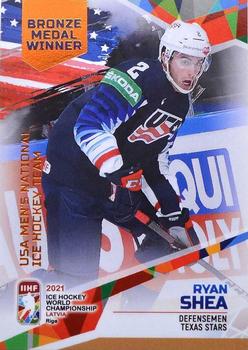 2021 BY Cards IIHF World Championship #USA2021-31 Ryan Shea Front