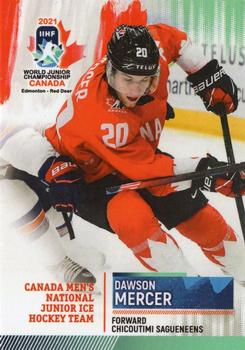 2021 BY Cards IIHF World Junior Championship #CAN/U20/2021-21 Dawson Mercer Front