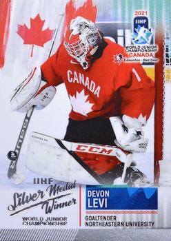 2021 BY Cards IIHF World Junior Championship #CANU202021-26 Devon Levi Front