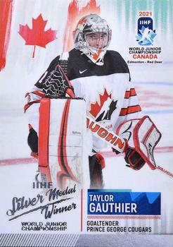 2021 BY Cards IIHF World Junior Championship #CANU202021-27 Taylor Gauthier Front