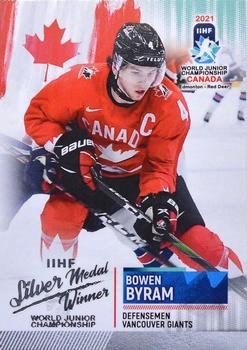2021 BY Cards IIHF World Junior Championship #CANU202021-31 Bowen Byram Front