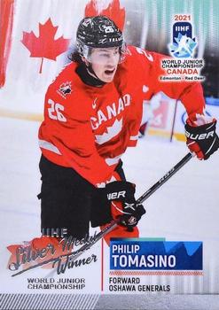 2021 BY Cards IIHF World Junior Championship #CANU202021-48 Philip Tomasino Front