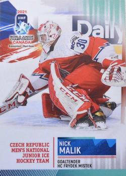 2021 BY Cards IIHF World Junior Championship #CZEU202021-02 Nick Malik Front