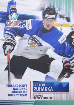 2021 BY Cards IIHF World Junior Championship #FIN/U20/2021-13 Petteri Puhakka Front