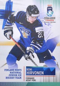 2021 BY Cards IIHF World Junior Championship #FIN/U20/2021-16 Roni Hirvonen Front