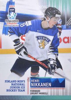 2021 BY Cards IIHF World Junior Championship #FIN/U20/2021-19 Henri Nikkanen Front