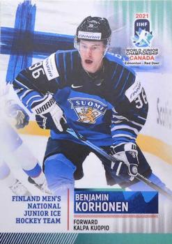 2021 BY Cards IIHF World Junior Championship #FIN/U20/2021-24 Benjamin Korhonen Front