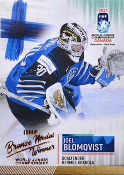 2021 BY Cards IIHF World Junior Championship #FIN/U20/2021-27 Joel Blomqvist Front