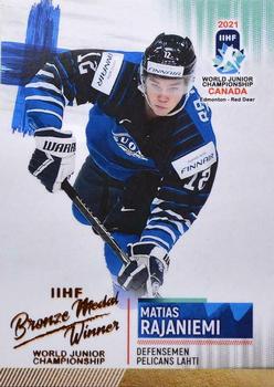2021 BY Cards IIHF World Junior Championship #FIN/U20/2021-34 Matias Rajaniemi Front