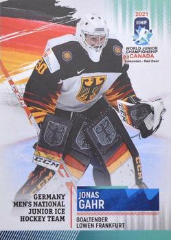 2021 BY Cards IIHF World Junior Championship #GERU202021-03 Jonas Gahr Front
