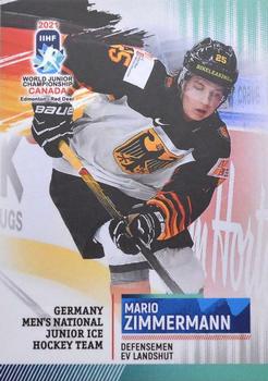 2021 BY Cards IIHF World Junior Championship #GERU202021-08 Mario Zimmermann Front