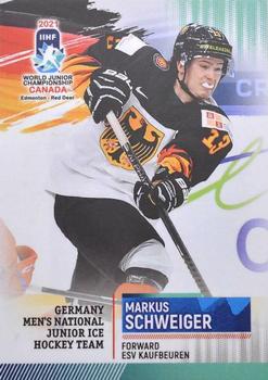 2021 BY Cards IIHF World Junior Championship #GERU202021-14 Markus Schweiger Front