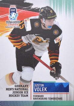 2021 BY Cards IIHF World Junior Championship #GERU202021-16 Justin Volek Front