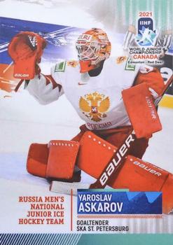 2021 BY Cards IIHF World Junior Championship #RUSU202021-01 Yaroslav Askarov Front