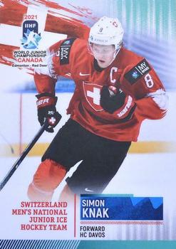 2021 BY Cards IIHF World Junior Championship #SUIU202021-12 Simon Knak Front