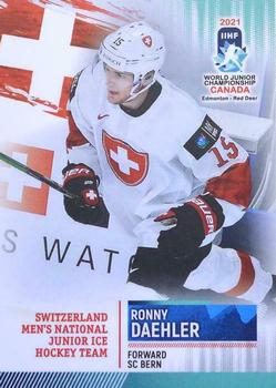 2021 BY Cards IIHF World Junior Championship #SUIU202021-19 Ronny Daehler Front