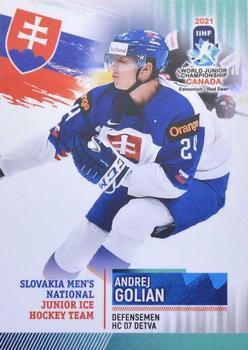 2021 BY Cards IIHF World Junior Championship #SVKU202021-10 Andrej Golian Front