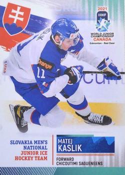 2021 BY Cards IIHF World Junior Championship #SVKU202021-15 Matej Kaslik Front
