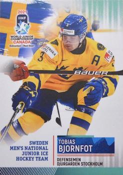 2021 BY Cards IIHF World Junior Championship #SWEU202021-03 Tobias Bjornfot Front