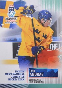 2021 BY Cards IIHF World Junior Championship #SWEU202021-04 Emil Andrae Front