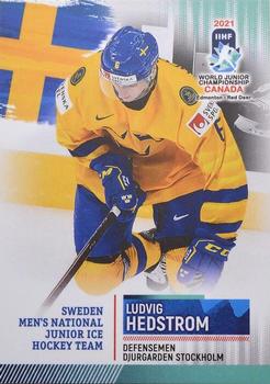 2021 BY Cards IIHF World Junior Championship #SWEU202021-06 Ludvig Hedstrom Front