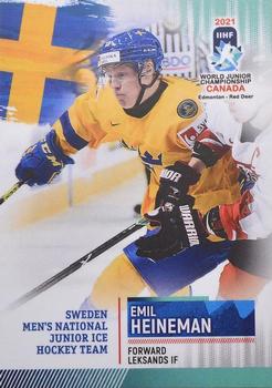 2021 BY Cards IIHF World Junior Championship #SWEU202021-11 Emil Heineman Front