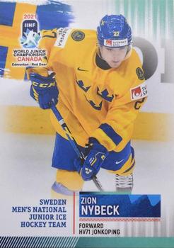 2021 BY Cards IIHF World Junior Championship #SWEU202021-21 Zion Nybeck Front