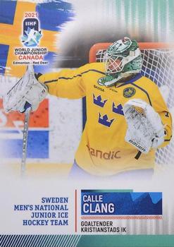 2021 BY Cards IIHF World Junior Championship #SWEU202021-25 Calle Clang Front
