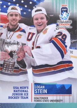 2021 BY Cards IIHF World Junior Championship #USAU202021-01 Logan Stein Back