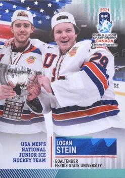 2021 BY Cards IIHF World Junior Championship #USAU202021-01 Logan Stein Front