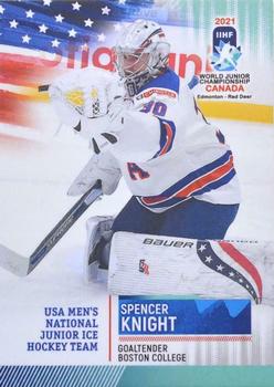 2021 BY Cards IIHF World Junior Championship #USAU202021-02 Spencer Knight Front