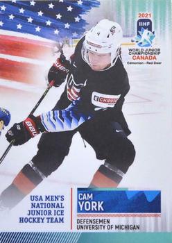 2021 BY Cards IIHF World Junior Championship #USAU202021-06 Cam York Front