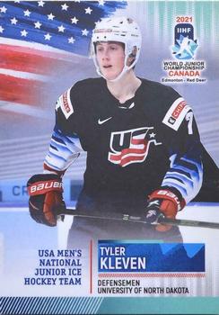 2021 BY Cards IIHF World Junior Championship #USAU202021-08 Tyler Kleven Front