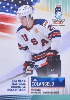 2021 BY Cards IIHF World Junior Championship #USAU202021-20 Sam Colangelo Front