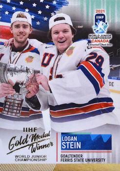 2021 BY Cards IIHF World Junior Championship #USAU202021-26 Logan Stein Front