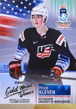 2021 BY Cards IIHF World Junior Championship #USAU202021-33 Tyler Kleven Front