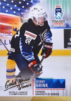 2021 BY Cards IIHF World Junior Championship #USAU202021-46 Bobby Brink Front